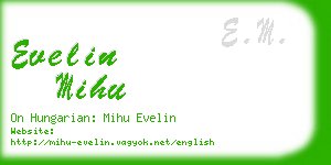 evelin mihu business card